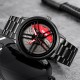 Чоловічий наручний годинник Skmei 1990A Black-Red STOPPED зі сталевим браслетом та мінеральним склом