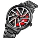 Мужские наручные часы Skmei 1990C Black Red-Silver с металлическим браслетом и минеральным стеклом