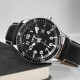 Мужские классические часы Skmei 9232LSIBK Silver-Black Leather с календарем и кожаным ремешком