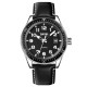 Мужские классические часы Skmei 9232LSIBK Silver-Black Leather с календарем и кожаным ремешком