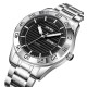 Чоловічий класичний годинник Skmei 9293SIBK Silver-Black зі сріблястим браслетом та мінеральним склом