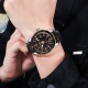 Чоловічий годинник Skmei 9232LRGBK Rose-Gold Black Leather з мінеральним склом та шкіряним ремінцем