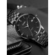 Чоловічий годинник Skmei 1801SBK Black Mesh Band Lady Big Size з металевим браслетом