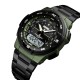 Чоловічий годинник Skmei 1370AG Army Green спортивний тактичний з металевим браслетом та підсвічуванням