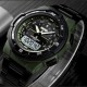 Чоловічий годинник Skmei 1370AG Army Green спортивний тактичний з металевим браслетом та підсвічуванням
