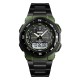 Чоловічий годинник Skmei 1370AG Army Green спортивний тактичний з металевим браслетом та підсвічуванням