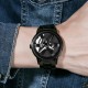Чоловічий класичний годинник Skmei 1824BK Black з металевим браслетом та мінеральним склом