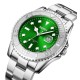 Чоловічий класичний годинник Skmei 9295SIGN Silver-Green зі сріблястим браслетом та зеленим циферблатом