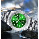Чоловічий класичний годинник Skmei 9295SIGN Silver-Green зі сріблястим браслетом та зеленим циферблатом