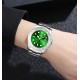 Чоловічий класичний годинник Skmei 9295SIGN Silver-Green зі сріблястим браслетом та зеленим циферблатом