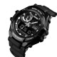Чоловічий спортивний годинник Skmei 1357BK Black з комбінованим циферблатом та водозахистом 5 ATM