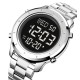 Чоловічий електронний годинник Skmei 1864SSIBK Silver-Black-Steel з металевим браслетом