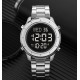 Чоловічий електронний годинник Skmei 1864SSIBK Silver-Black-Steel з металевим браслетом
