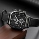Мужские часы Skmei 1963BK Black с календарем и секундомером в черном корпусе