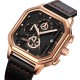 Мужские часы Skmei 1963RG Rose-Gold с секундомером и кожаным ремешком