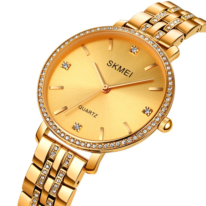 Жіночий годинник Skmei 2006GDGD Gold-Gold у класичному стилі з металевим браслетом