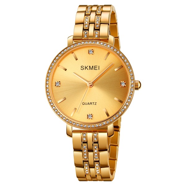 Жіночий годинник Skmei 2006GDGD Gold-Gold у класичному стилі з металевим браслетом