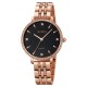 Женские часы Skmei 2006RGBK Rose-Gold-Black с минеральным стеклом и металлическим браслетом