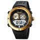 Мужские спортивные часы Skmei 2014GDWT Gold-White с комбинированным циферблатом и подсветкой