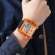Мужские часы Skmei 2020AR Amber-Transparent с комбинированным циферблатом и оранжевым корпусом