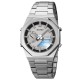Мужские часы Skmei 1816SIWT Silver-White с комбинированным циферблатом и стальным браслетом