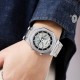 Мужские часы Skmei 1816SIWT Silver-White с комбинированным циферблатом и стальным браслетом