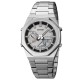Мужские часы Skmei 1816SIWT Silver-White с комбинированным циферблатом и стальным браслетом