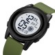 Чоловічий тактичний годинник Skmei 2082AGWT Army Green White з електронним циферблатом та підсвічуванням
