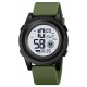 Чоловічий тактичний годинник Skmei 2082AGWT Army Green White з електронним циферблатом та підсвічуванням
