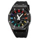 Часы Skmei 2100BKBK Black-Black спортивные унисекс с двойным циферблатом и подсветкой
