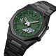 Чоловічий годинник Skmei 1816BKGNWT Black-Green-White з комбінованим циферблатом та металевим браслетом