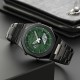 Чоловічий годинник Skmei 1816BKGNWT Black-Green-White з комбінованим циферблатом та металевим браслетом