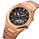 Чоловічий годинник Skmei 1816RGWT Rose Gold-White зі стрілково-електронним циферблатом та підсвічуванням