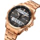 Чоловічий годинник Skmei 2049RGWT Rose Gold-White з комбінованим циферблатом та підсвічуванням