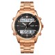 Чоловічий годинник Skmei 2049RGWT Rose Gold-White з комбінованим циферблатом та підсвічуванням