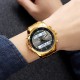 Мужские часы Skmei 2049GDWT Gold-White со стрелочно-электронным циферблатом и подсветкой