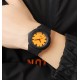 Жіночий годинник Skmei 2011BKOG Black-Orange з помаранчевим циферблатом та захистом від води 5 ATM