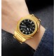 Чоловічий годинник Skmei 1816GDBK Gold-Black з комбінованим циферблатом та підсвічуванням
