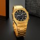 Чоловічий годинник Skmei 1816GDBK Gold-Black з комбінованим циферблатом та підсвічуванням