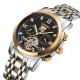 Жіночий механічний годинник Skmei M029TGDBK Gold-Silver-Black з автопідзаводом та календарем