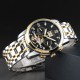 Жіночий механічний годинник Skmei M029TGDBK Gold-Silver-Black з автопідзаводом та календарем