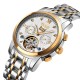 Женские механические часы Skmei M029TGDSI Gold-Silver-Silver с автоподзаводом и календарем