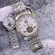 Женские механические часы Skmei M029TGDSI Gold-Silver-Silver с автоподзаводом и календарем