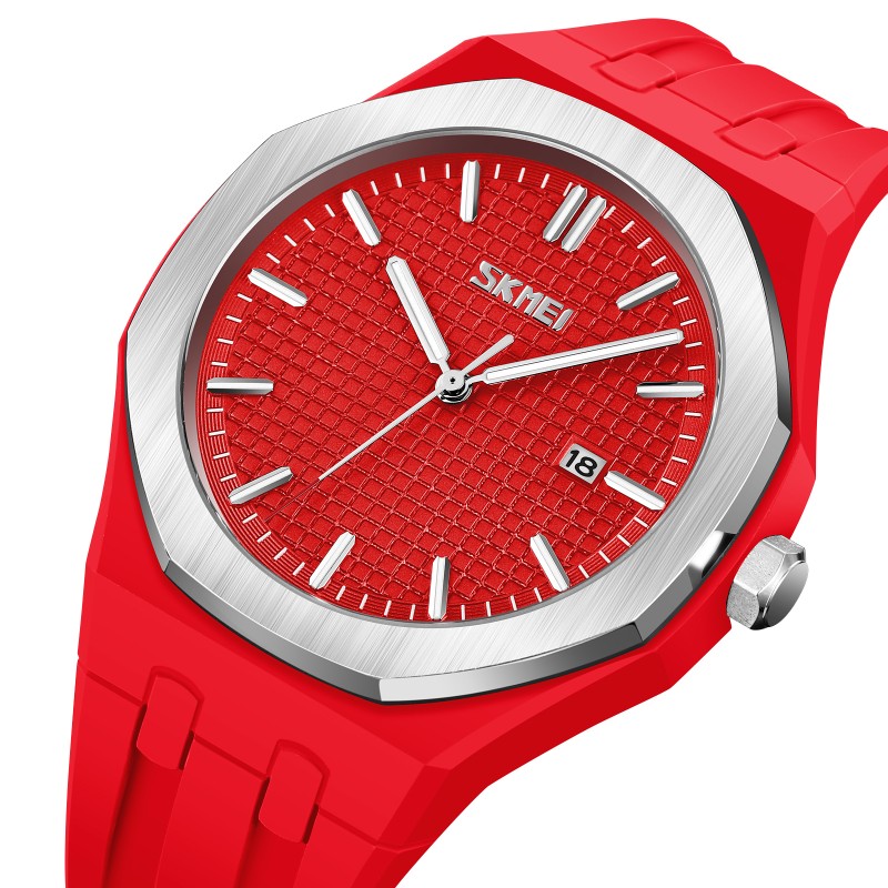 Наручные часы Skmei 9299RD Red STOPPED — спортивные унисекс часы с красным силиконовым ремешком