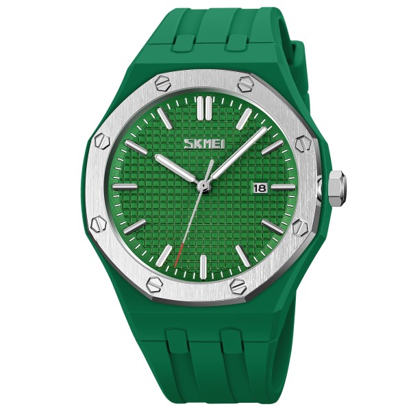 Наручные часы Skmei 9299GN Green STOPPED — мужские спортивные часы с силиконовым ремешком