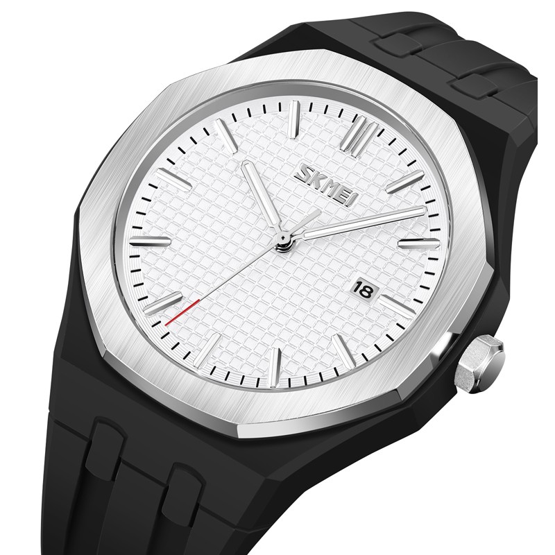 Наручные часы Skmei 9299BKWT Black-White унисекс в спортивном стиле с минеральным стеклом