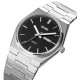 Мужские классические часы Skmei 9288SIBK Silver-Black с серебристым металлическим браслетом