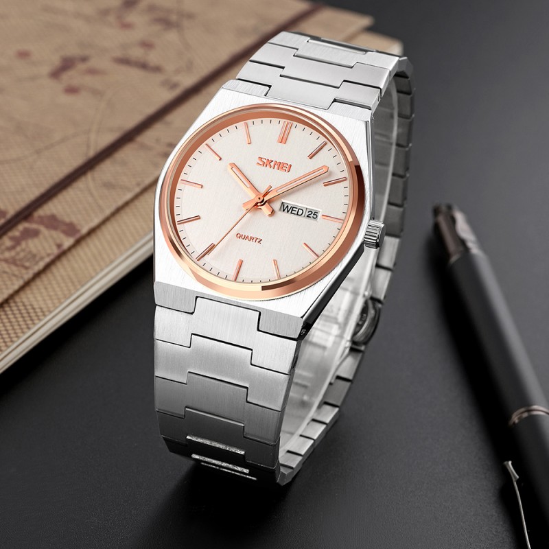 Мужские часы Skmei 9288SIRGSI Silver-Rose Gold-Silver
