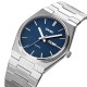 Чоловічий класичний годинник Skmei 9288SIBU Silver-Blue зі сріблястим браслетом та синім циферблатом