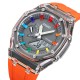Спортивные часы Skmei 2100OG Orange с комбинированным циферблатом и водозащитой 5 ATM